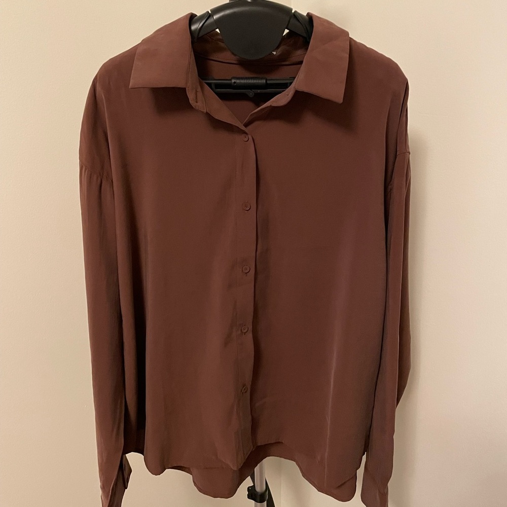 Chocolate Brown Button Down